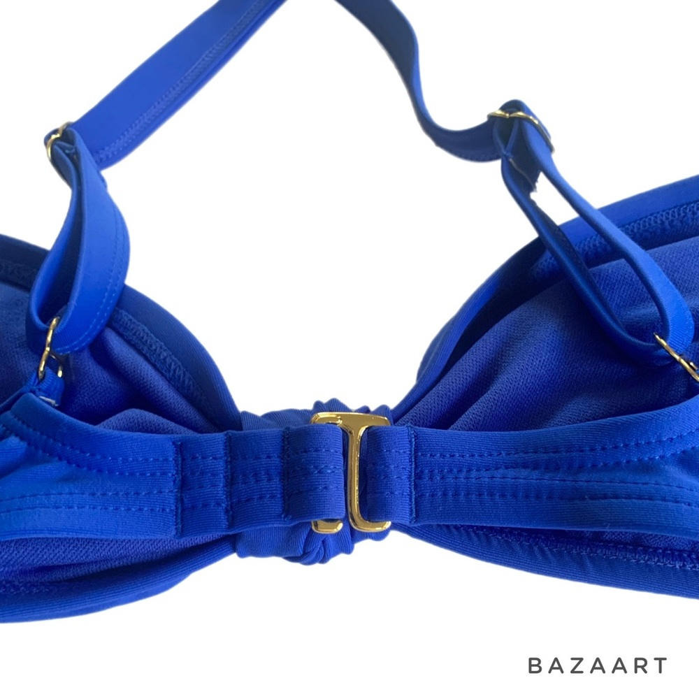 Xhilaration Blue Front Twist Bralette & Xhilaration Tropical Bikini Bottom - Picture 6 of 8
